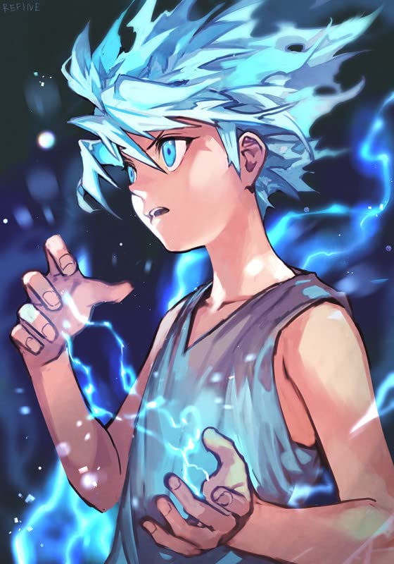 Poster World Killua Zoldyck Hunter X Hunter Anime Series Hd Matte